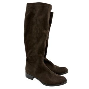 Bussola Siena Brown Coffee Suede Knee-High Boots, Women’s Size 38 (7.5)